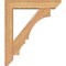 Ekena Millwork Balboa Slat Smooth Bracket w/ Offset Brace, Western Red Cedar, 5 1/2"W x 24"D x 28"H BKT0604X24X28BOA06SWR - alternate 3